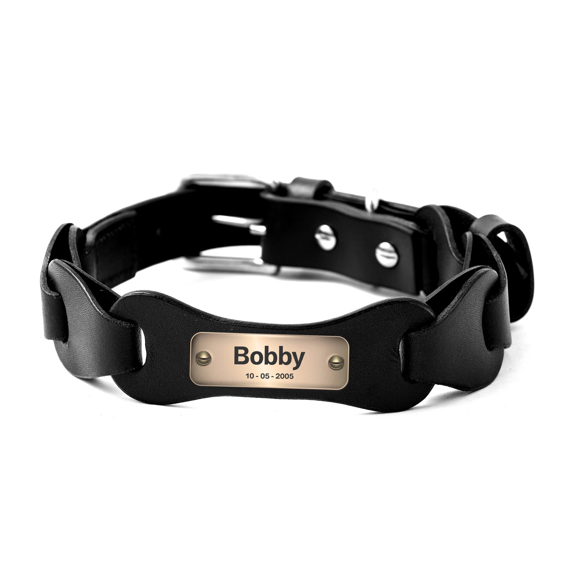 Adil's Leather Personalized Dog Collar (Harness Leather) – 1.5 Inch Wide