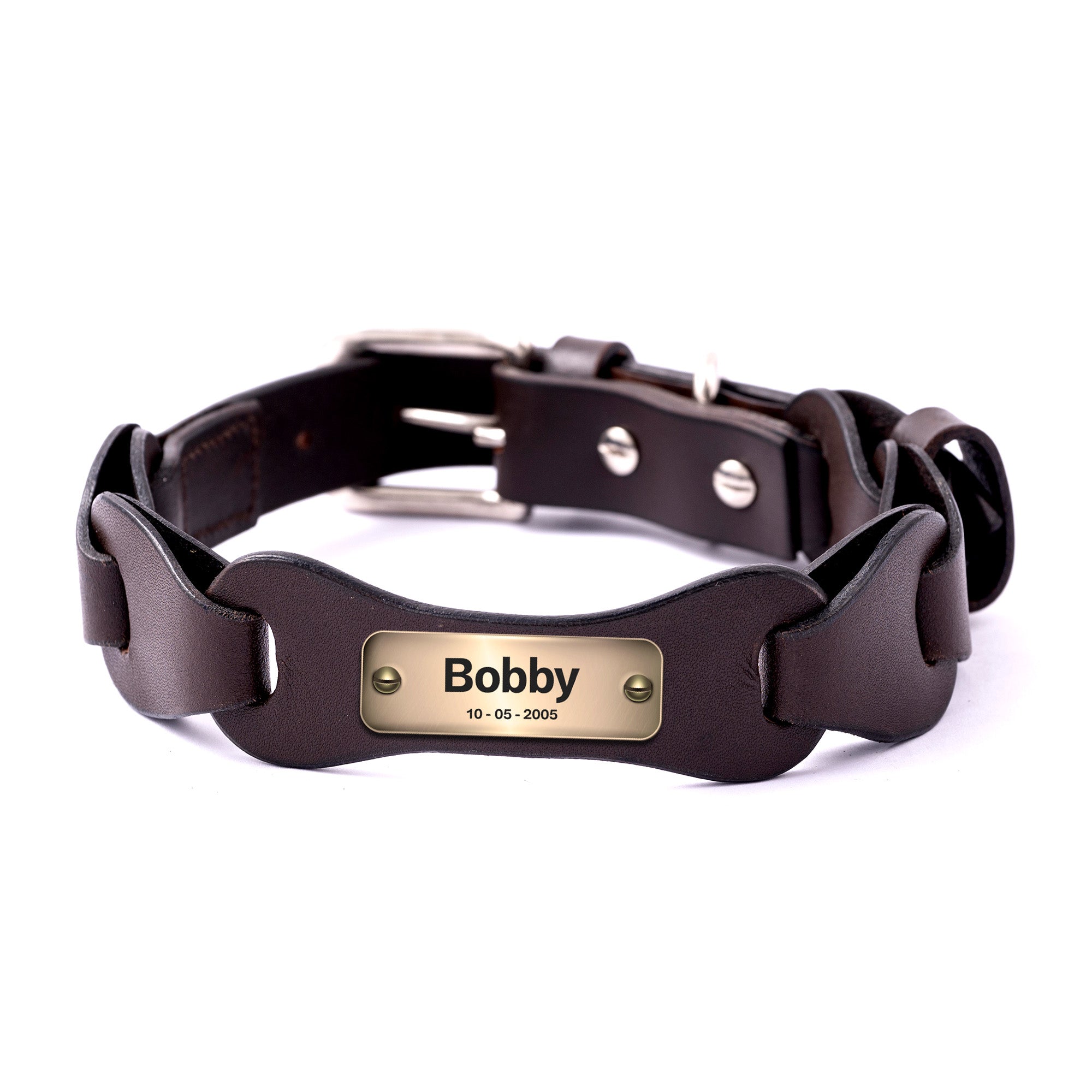 Adil's Leather Personalized Dog Collar (Harness Leather) – 1.5 Inch Wide