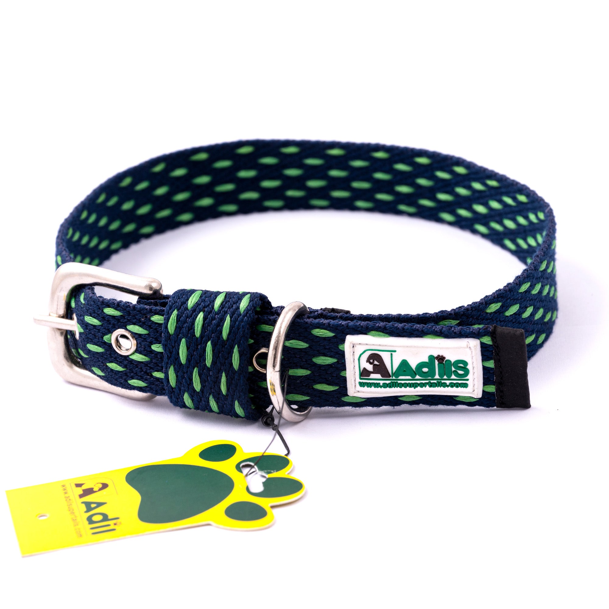 Adjustable Cotton Dotted Dog Collar