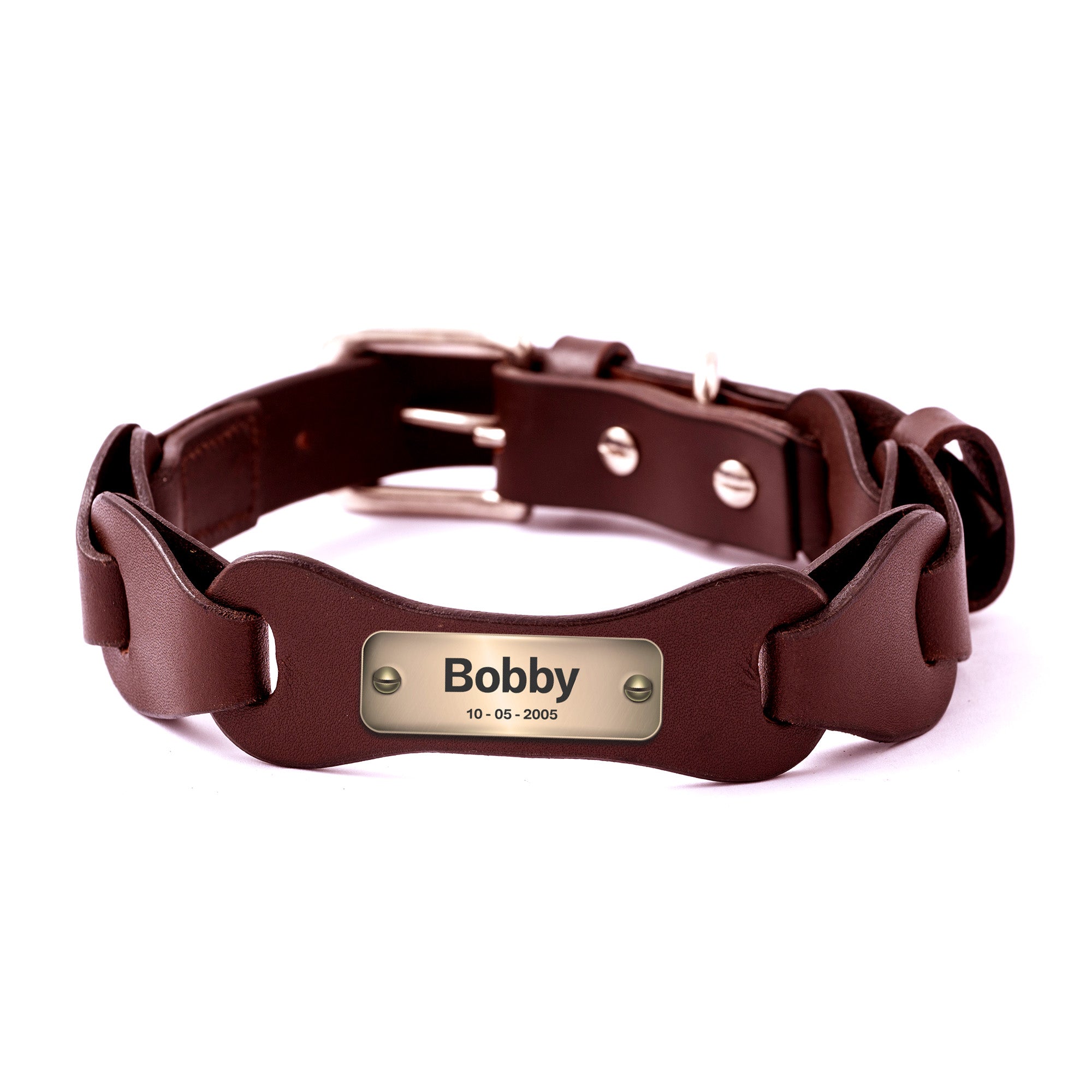 Adil's Leather Personalized Dog Collar (Harness Leather) – 1.5 Inch Wide