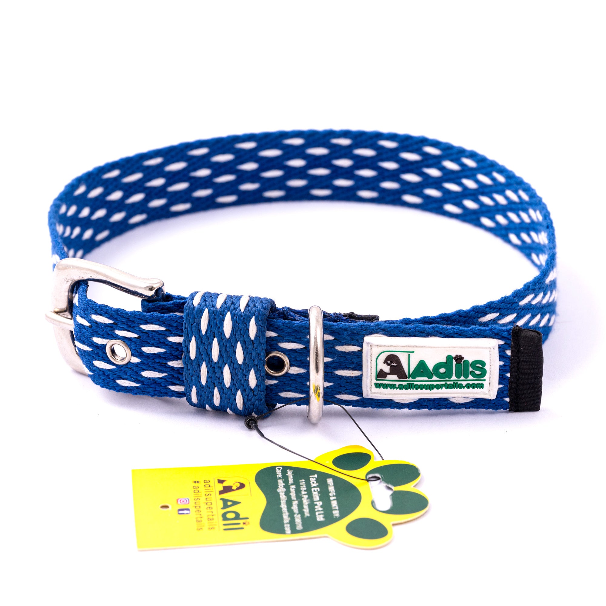 Adjustable Cotton Dotted Dog Collar