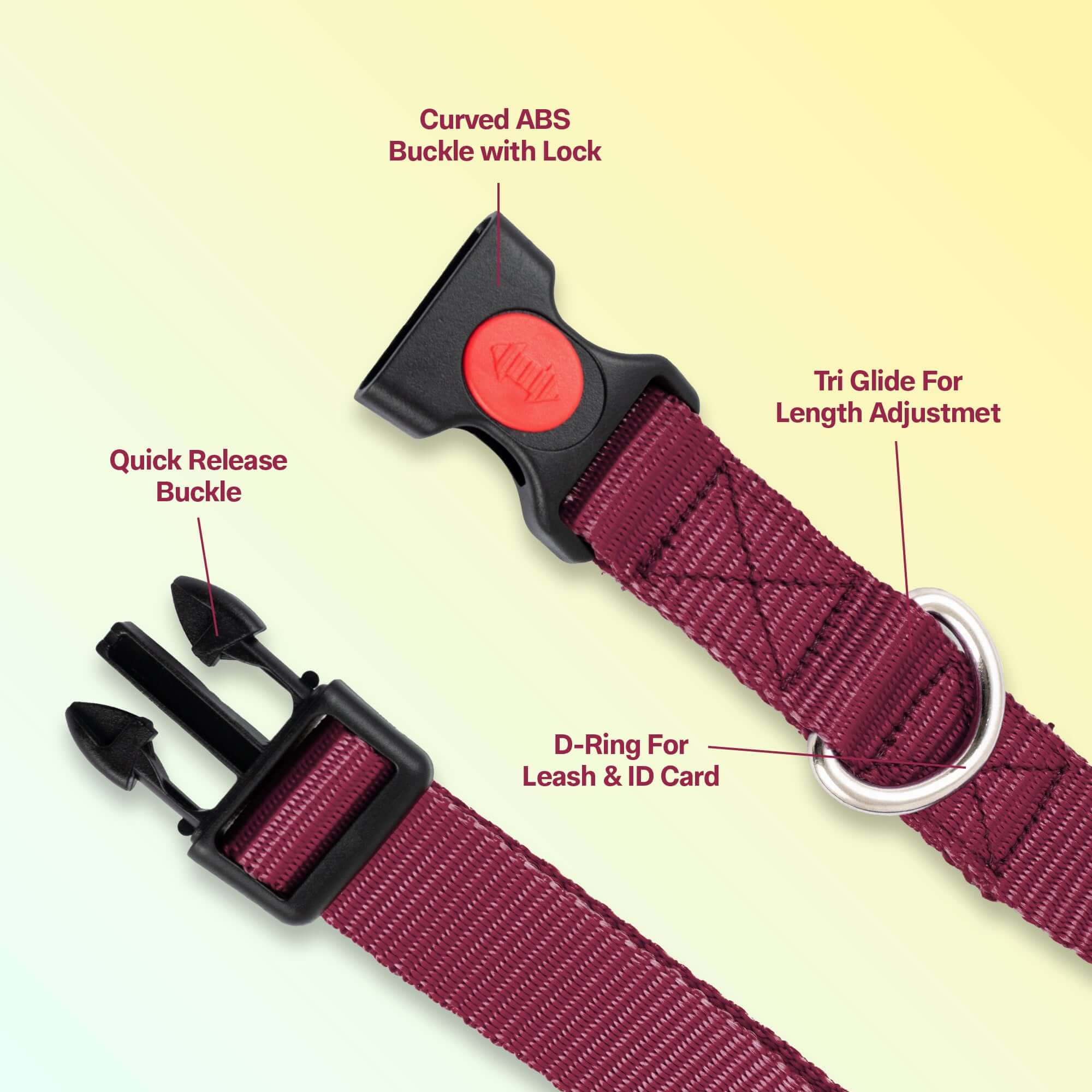 Adil's Nylon Quick Release Dog Collar 25 mm