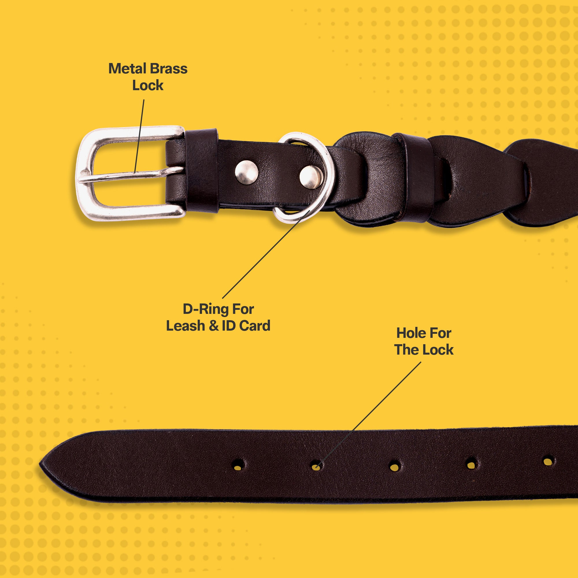 Adil's Leather Personalized Dog Collar (Harness Leather) – 1.5 Inch Wide