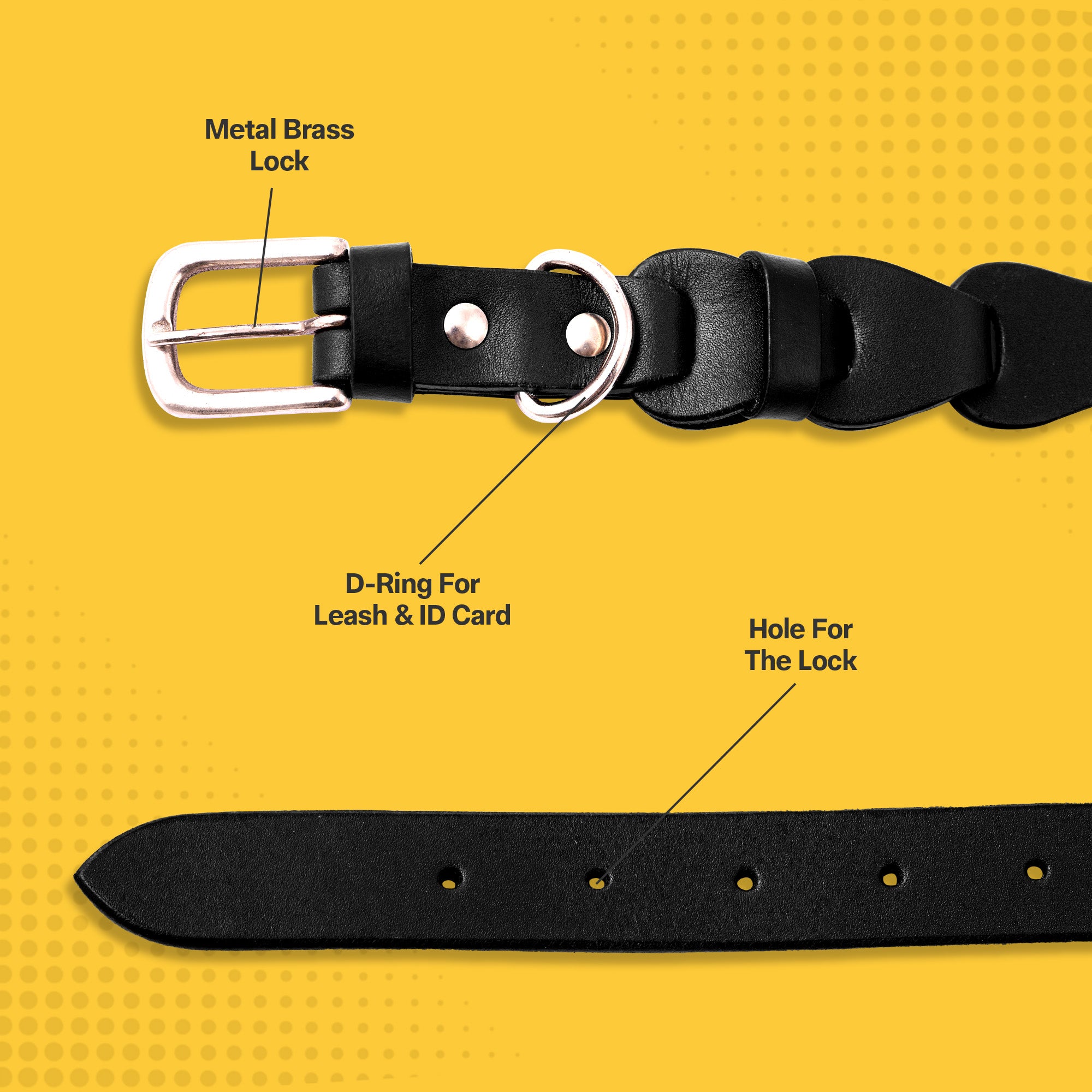 Adil's Leather Personalized Dog Collar (Harness Leather) – 1.5 Inch Wide