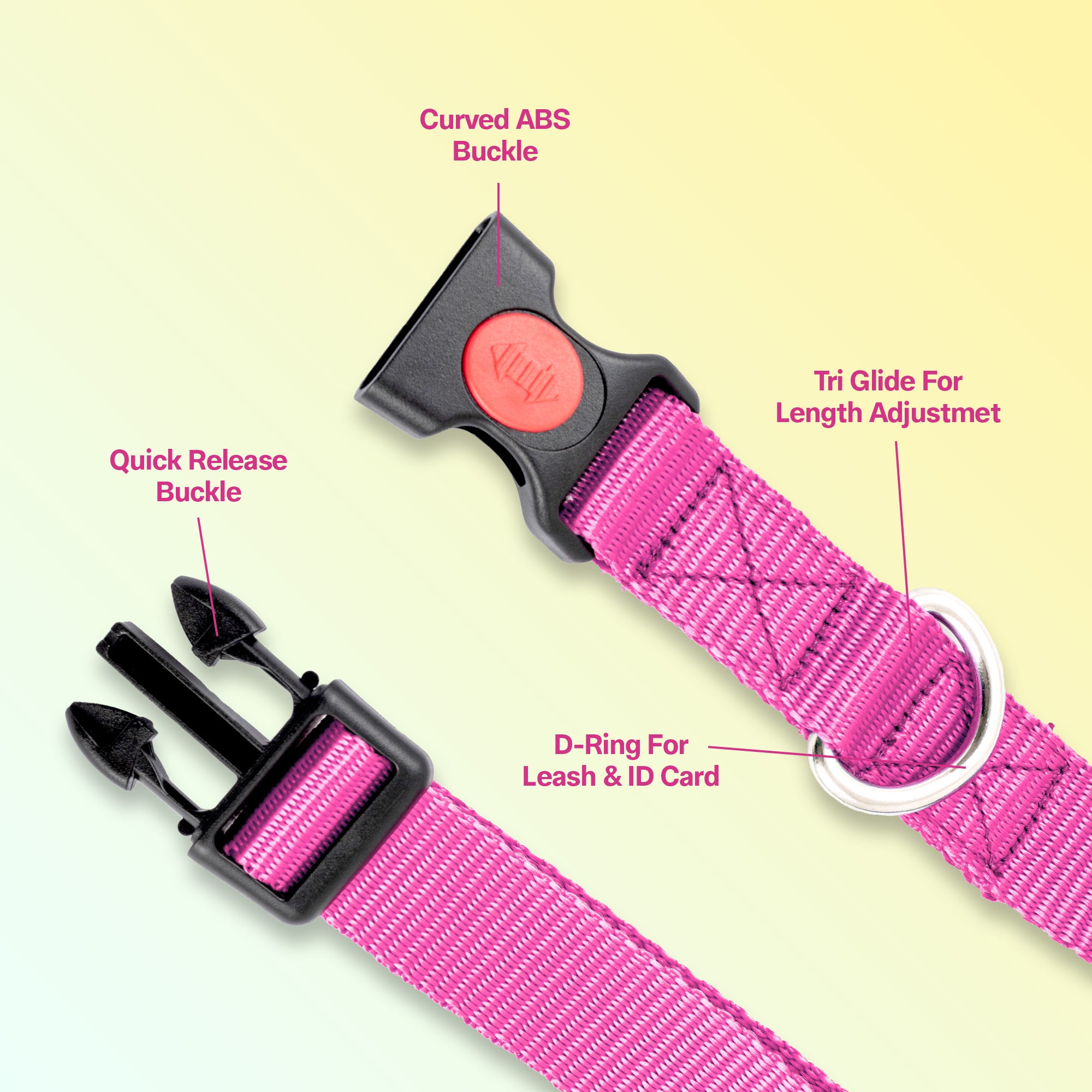 Adil's Nylon Quick Release Dog Collar 25 mm