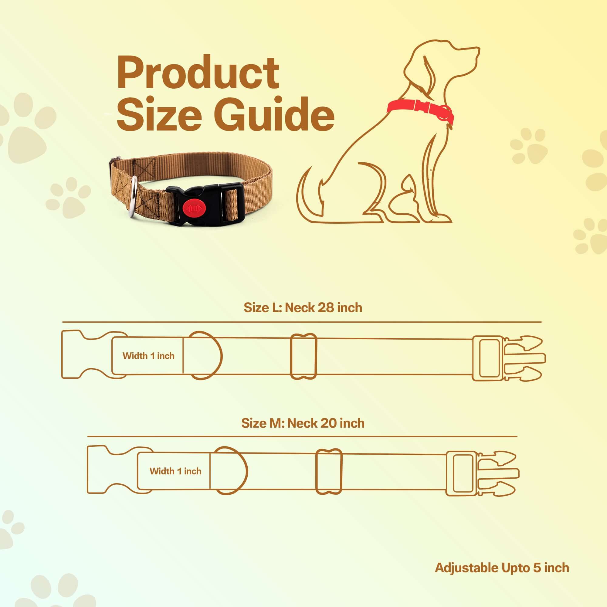 Adil's Nylon Quick Release Dog Collar 25 mm