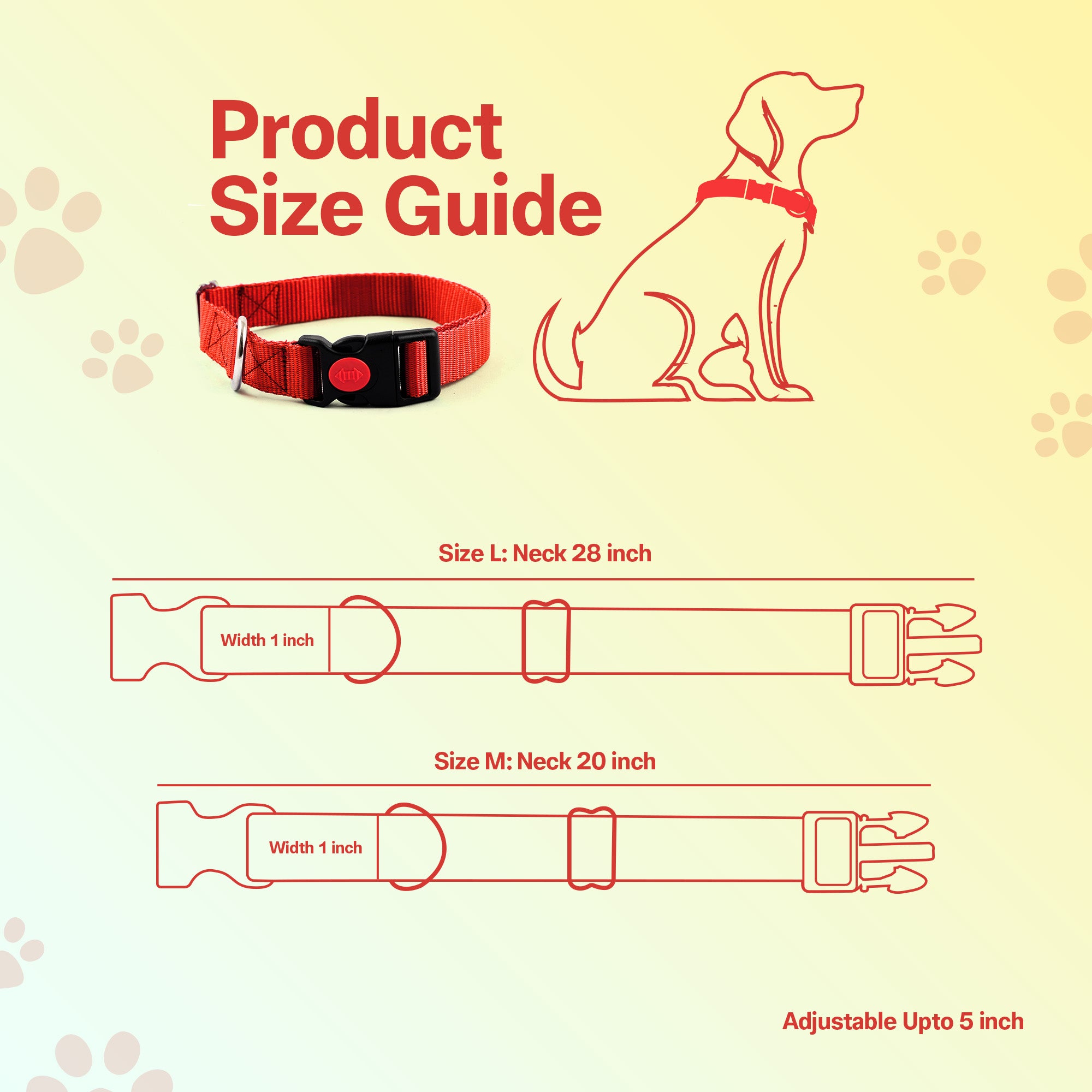 Adil's Nylon Quick Release Dog Collar 25 mm