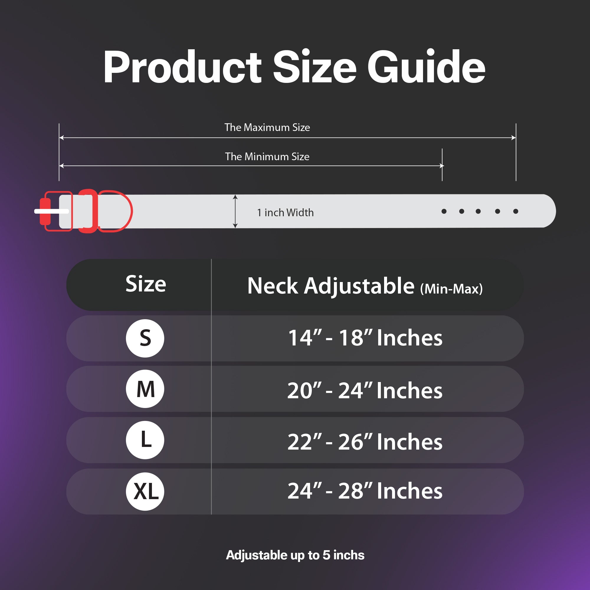 Adil's Reflective Nylon Dog Collar Adjustable Collar with Metal Buckle