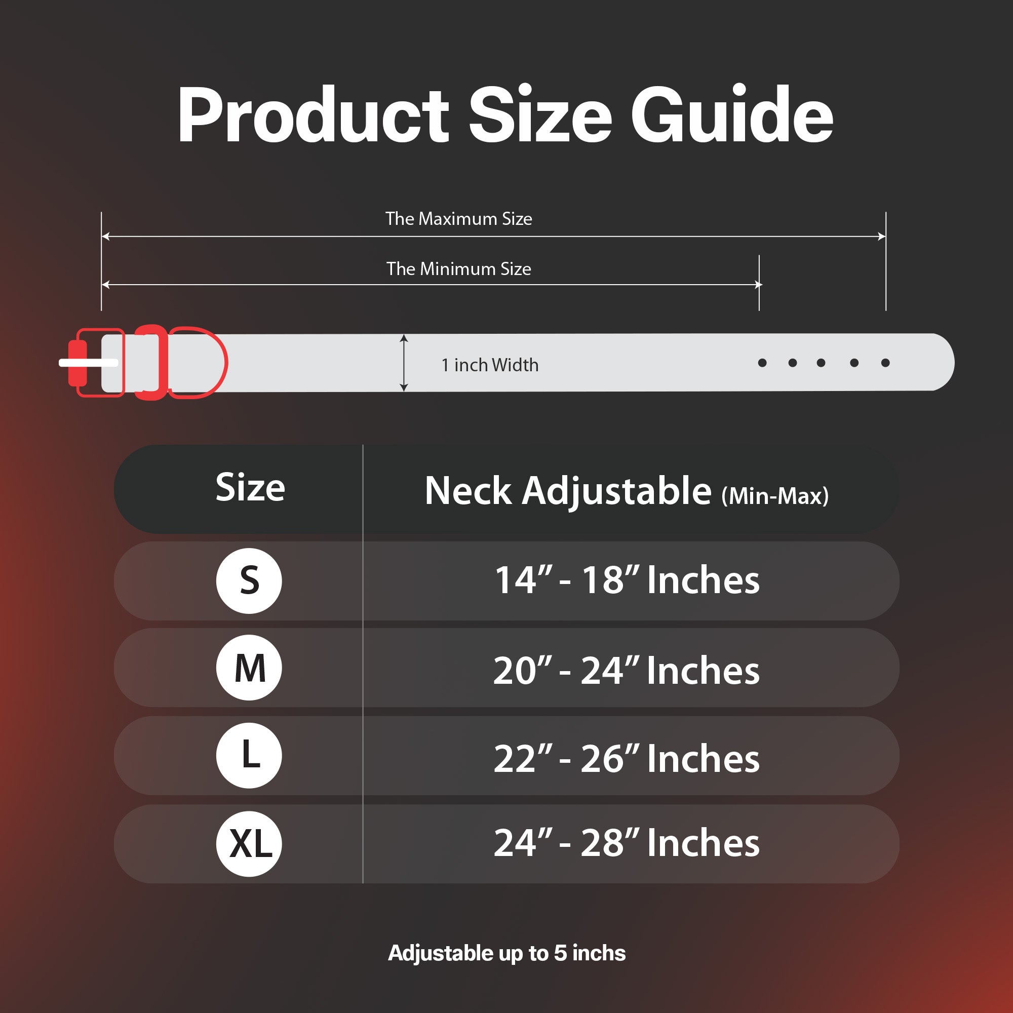 Adil's Reflective Nylon Dog Collar Adjustable Collar with Metal Buckle