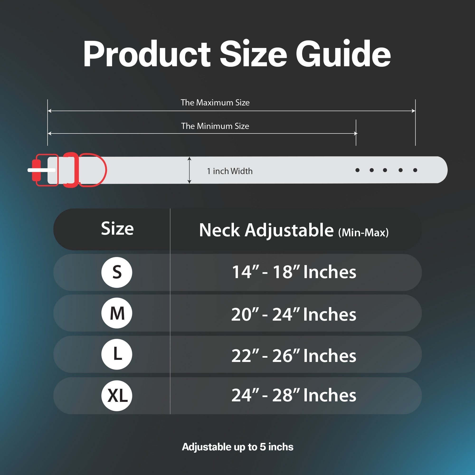 Adil's Reflective Nylon Dog Collar Adjustable Collar with Metal Buckle