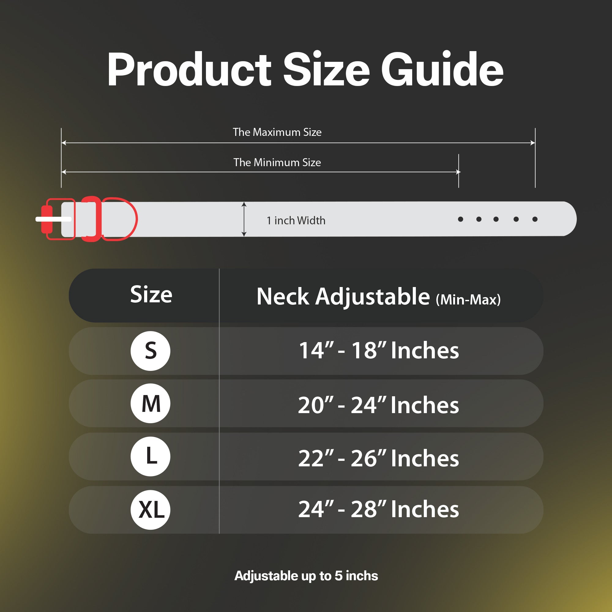 Adil's Reflective Nylon Dog Collar Adjustable Collar with Metal Buckle