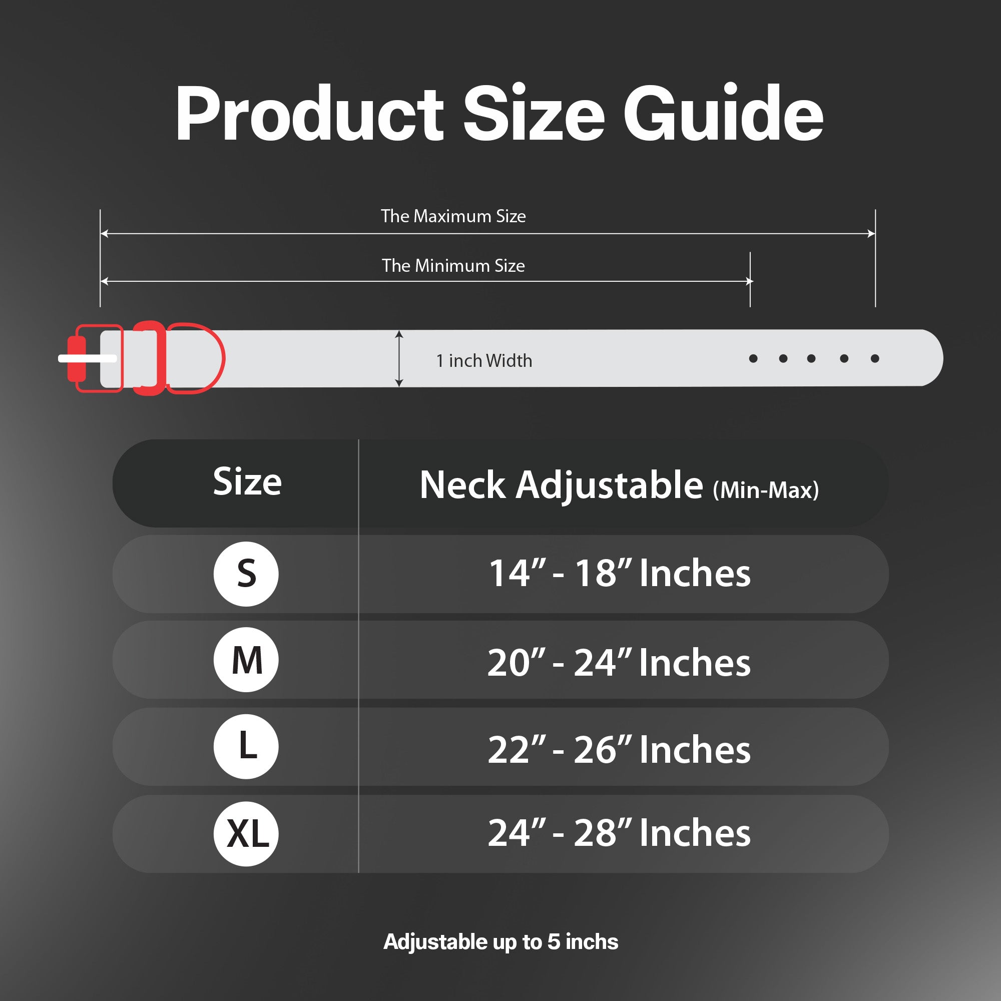 Adil's Reflective Nylon Dog Collar Adjustable Collar with Metal Buckle