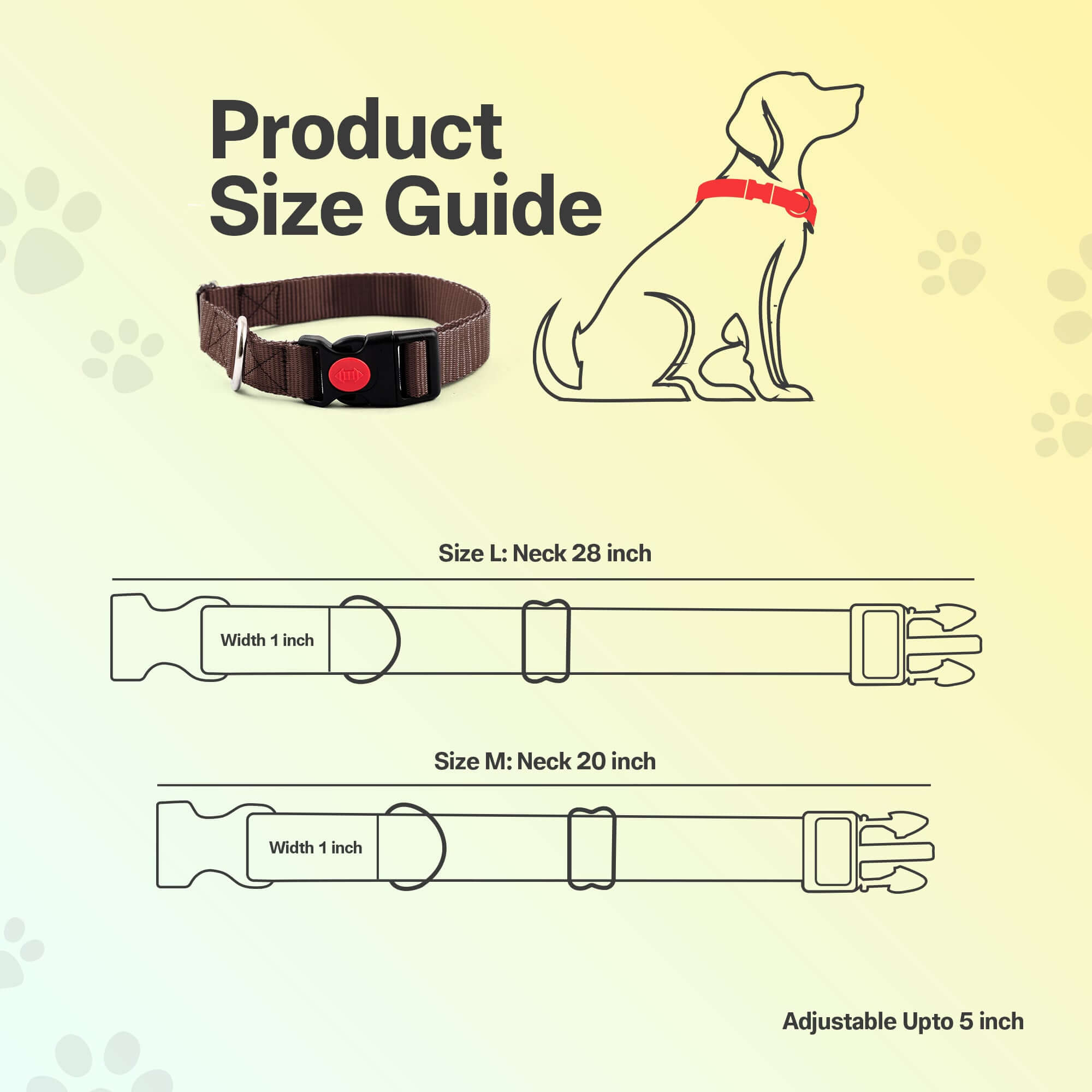 Adil's Nylon Quick Release Dog Collar 25 mm