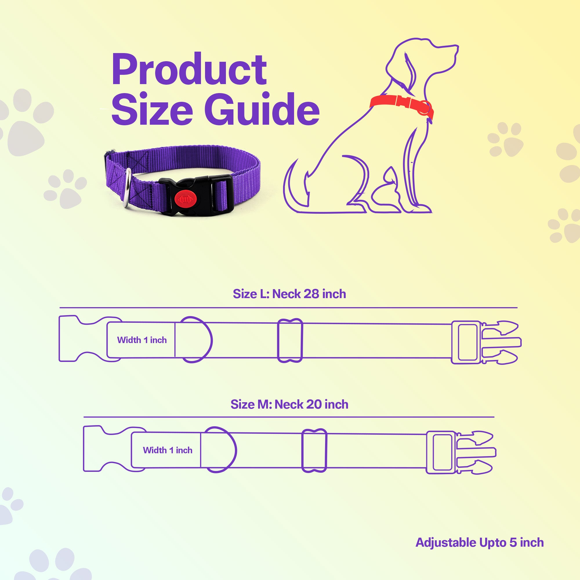 Adil's Nylon Quick Release Dog Collar 25 mm