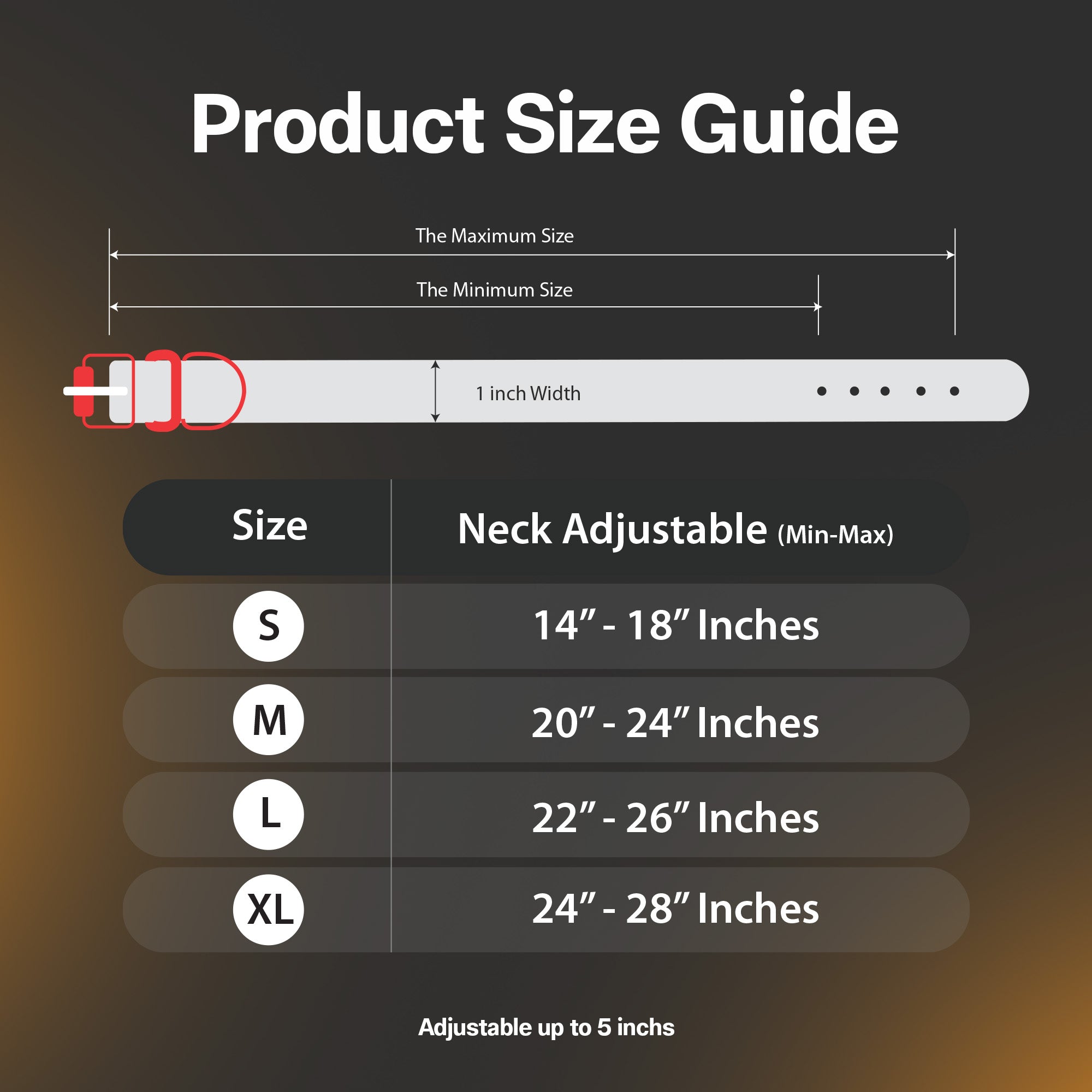 Adil's Reflective Nylon Dog Collar Adjustable Collar with Metal Buckle