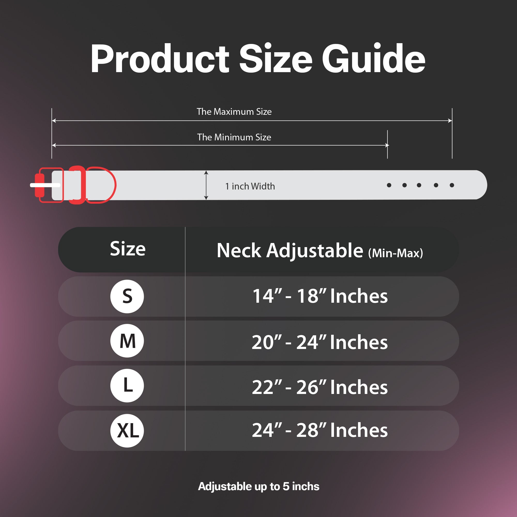 Adil's Reflective Nylon Dog Collar Adjustable Collar with Metal Buckle