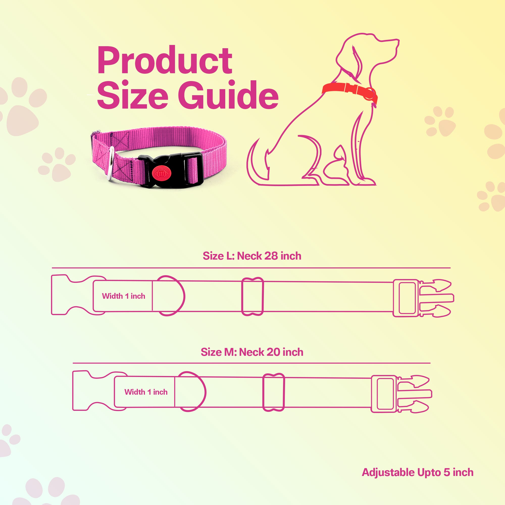 Adil's Nylon Quick Release Dog Collar 25 mm