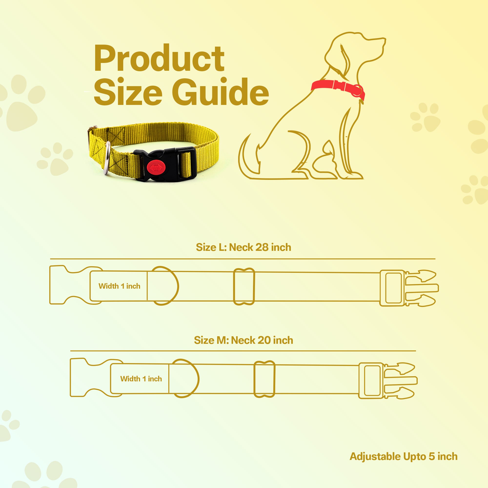 Adil's Nylon Quick Release Dog Collar 25 mm