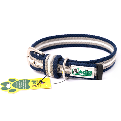 Adil's Multi-Color Cotton Dog Collars – Adjustable Collar with Metal Buckle & D-Ring (1 Inch Wide)