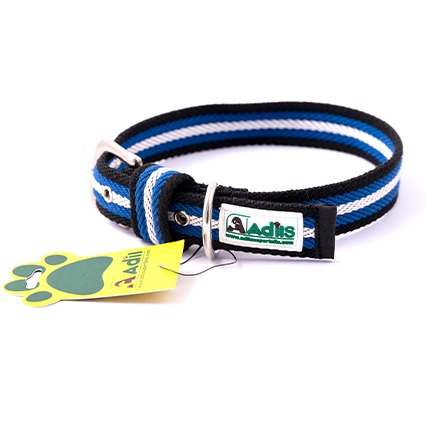 Adil's Multi-Color Cotton Dog Collars – Adjustable Collar with Metal Buckle & D-Ring (1 Inch Wide)