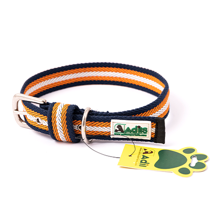 Adil's Multi-Color Cotton Dog Collars – Adjustable Collar with Metal Buckle & D-Ring (1 Inch Wide)