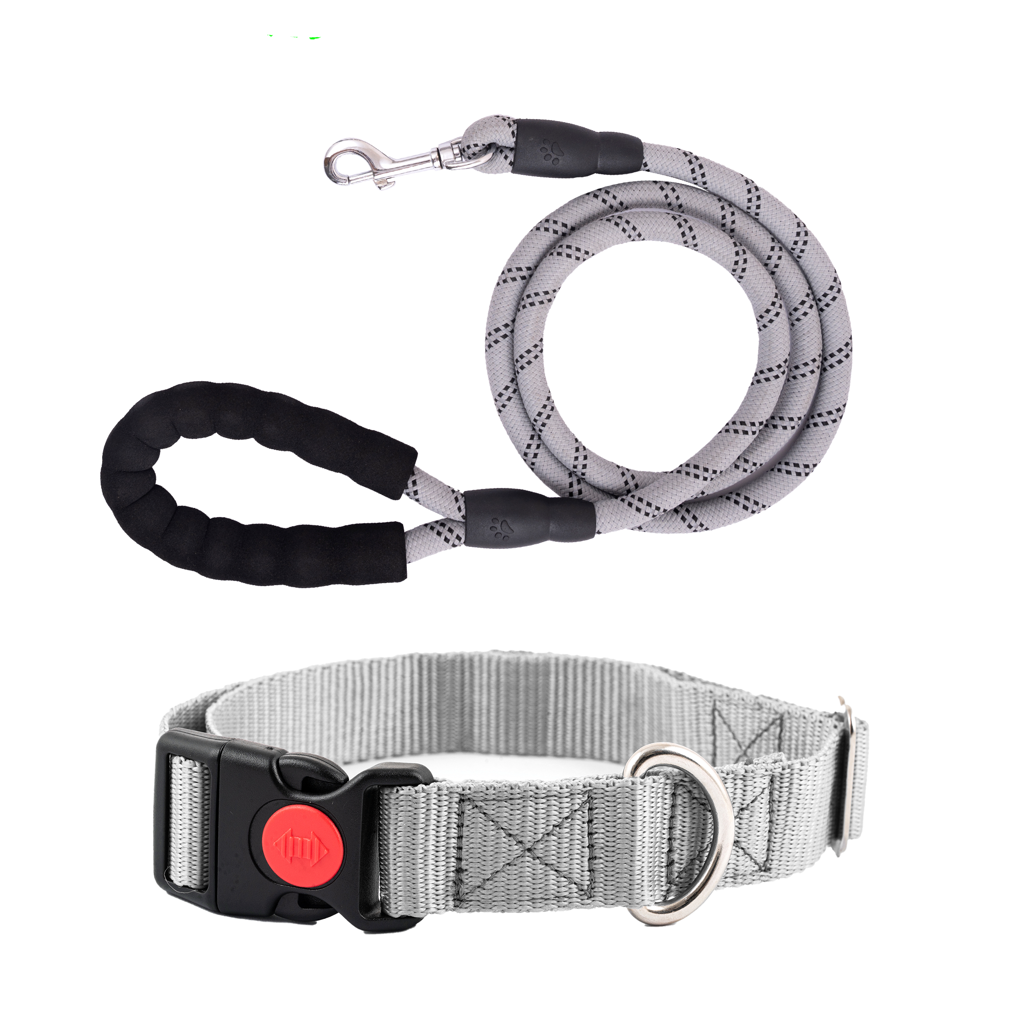 Adil's Nylon Dog Collar & Reflective Leash Set - Soft Padded, 5ft for All Breeds