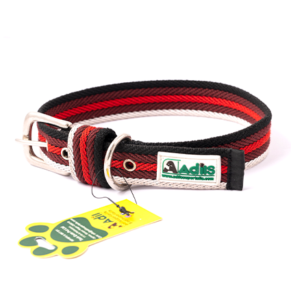 Adil's Multi-Color Cotton Dog Collars – Adjustable Collar with Metal Buckle & D-Ring (1 Inch Wide)