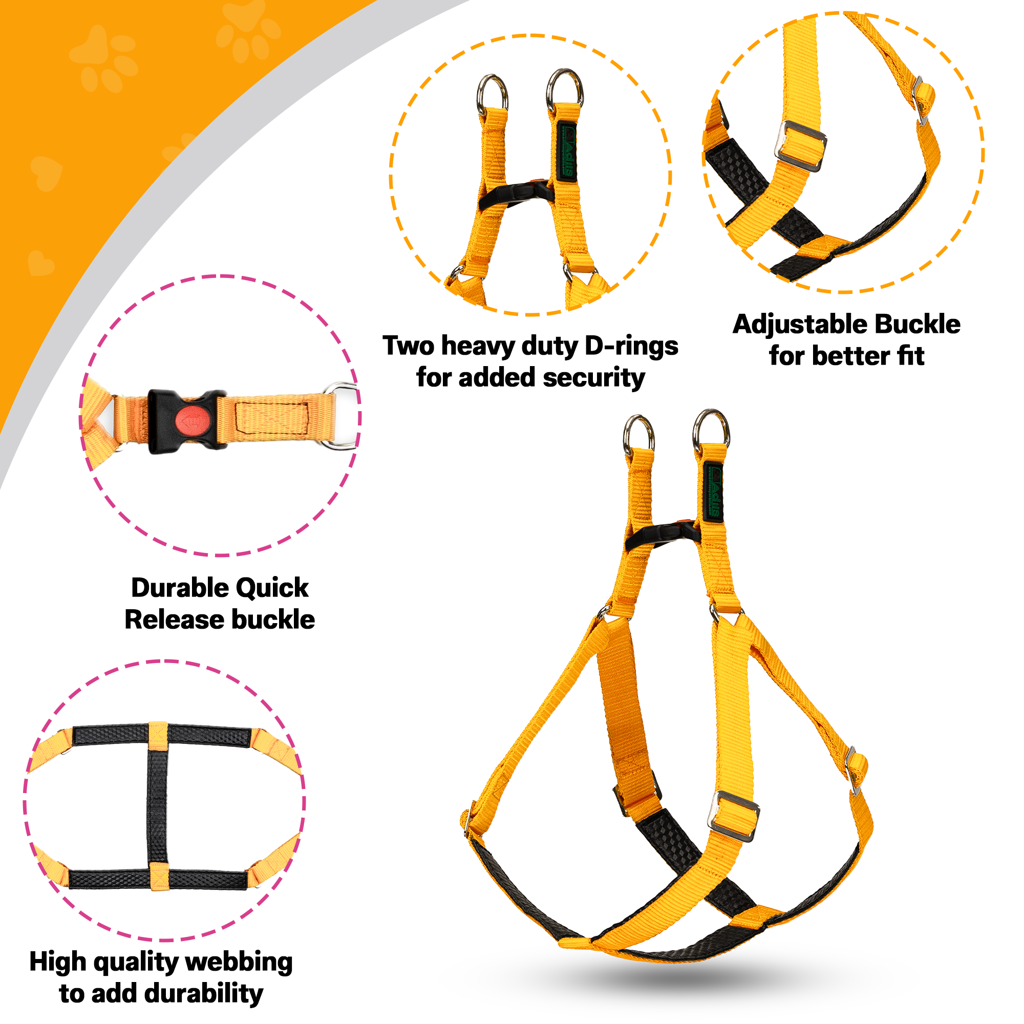 Adils H-shape harness for Walking Training Hiking & Outdoor Activities