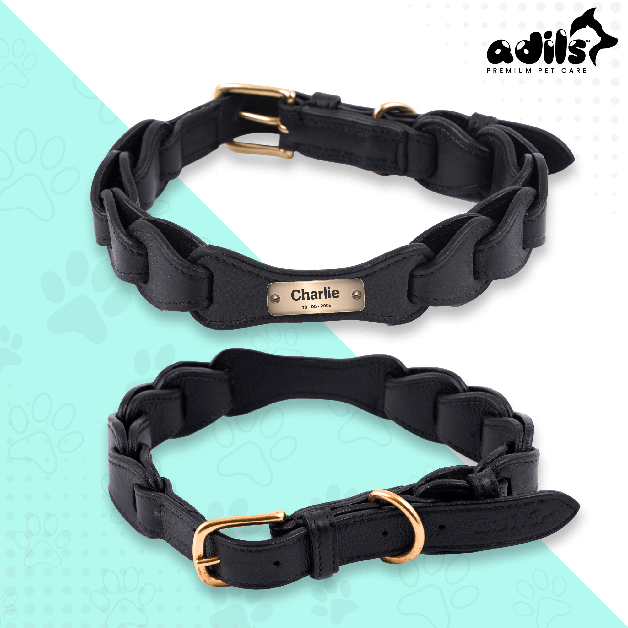 Adil's Leather Personalized Dog Collar (Softy Leather) – 1.5 Inch Wide