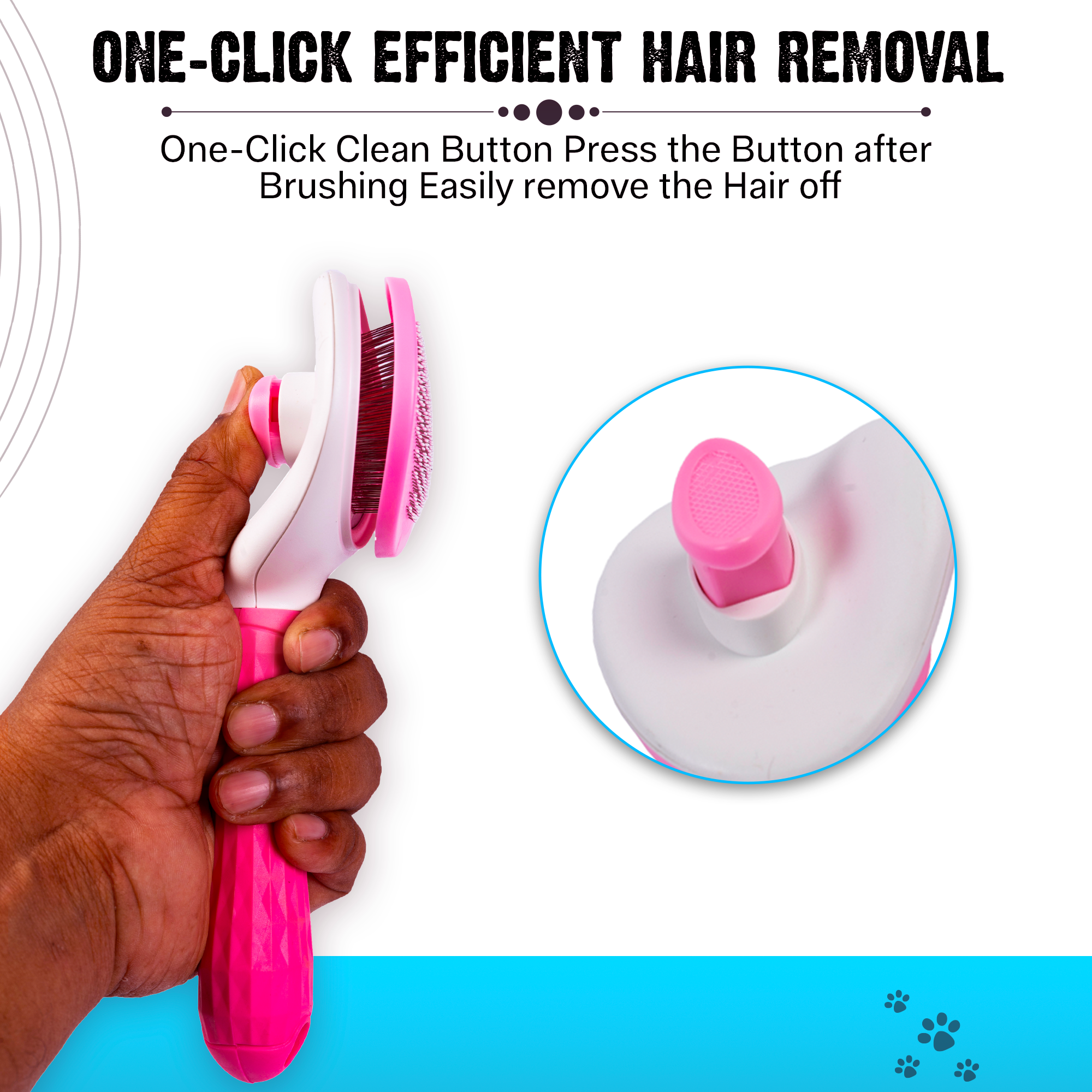 ADIL Self-Cleaning Brush for Dogs, Cats & Bunnies - Pet Grooming Brush