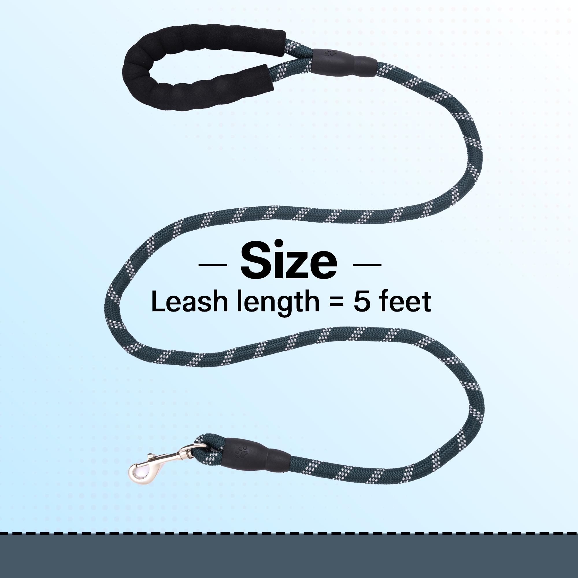 ADIL’S Heavy Duty Nylon Dog Leash, Reflective Dog Leash for Medium & Large Dogs (5 Feet)
