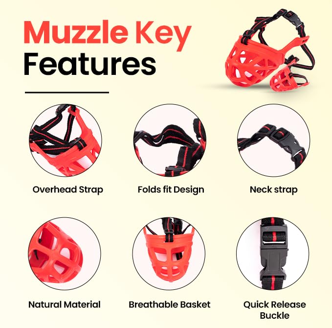 Adil’S Soft Muzzle Guard for Dogs with Adjustable Strap Buckle, Ideal for Stopping Biting, Barking and Chewing Aggressive