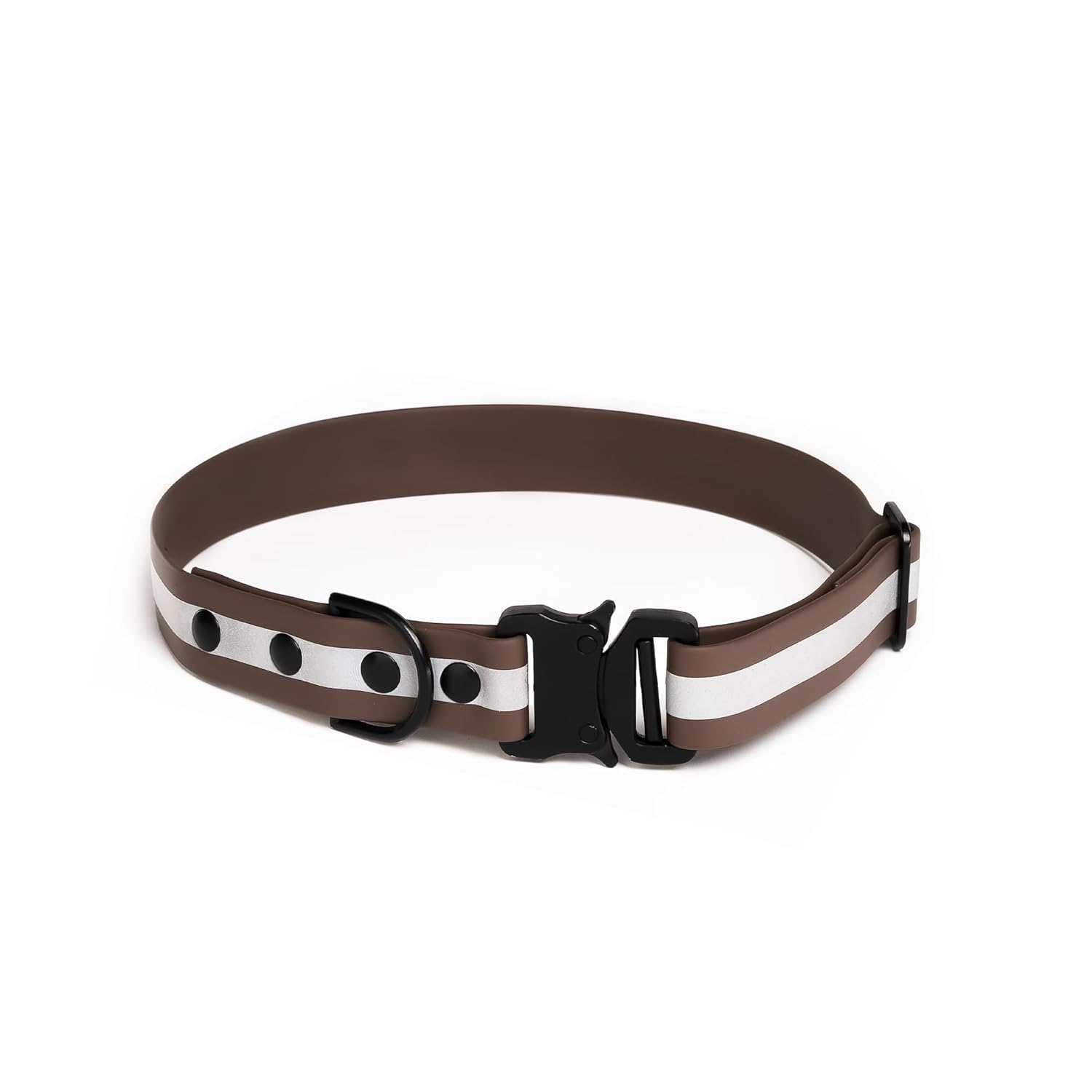 Adil’S Biothane Reflective Dog Collar 1 inch Width - Waterproof Heavy Duty Dog Collars with Quick Release Buckle & D-Ring for leashes Fits Small, Large & Medium Dogs