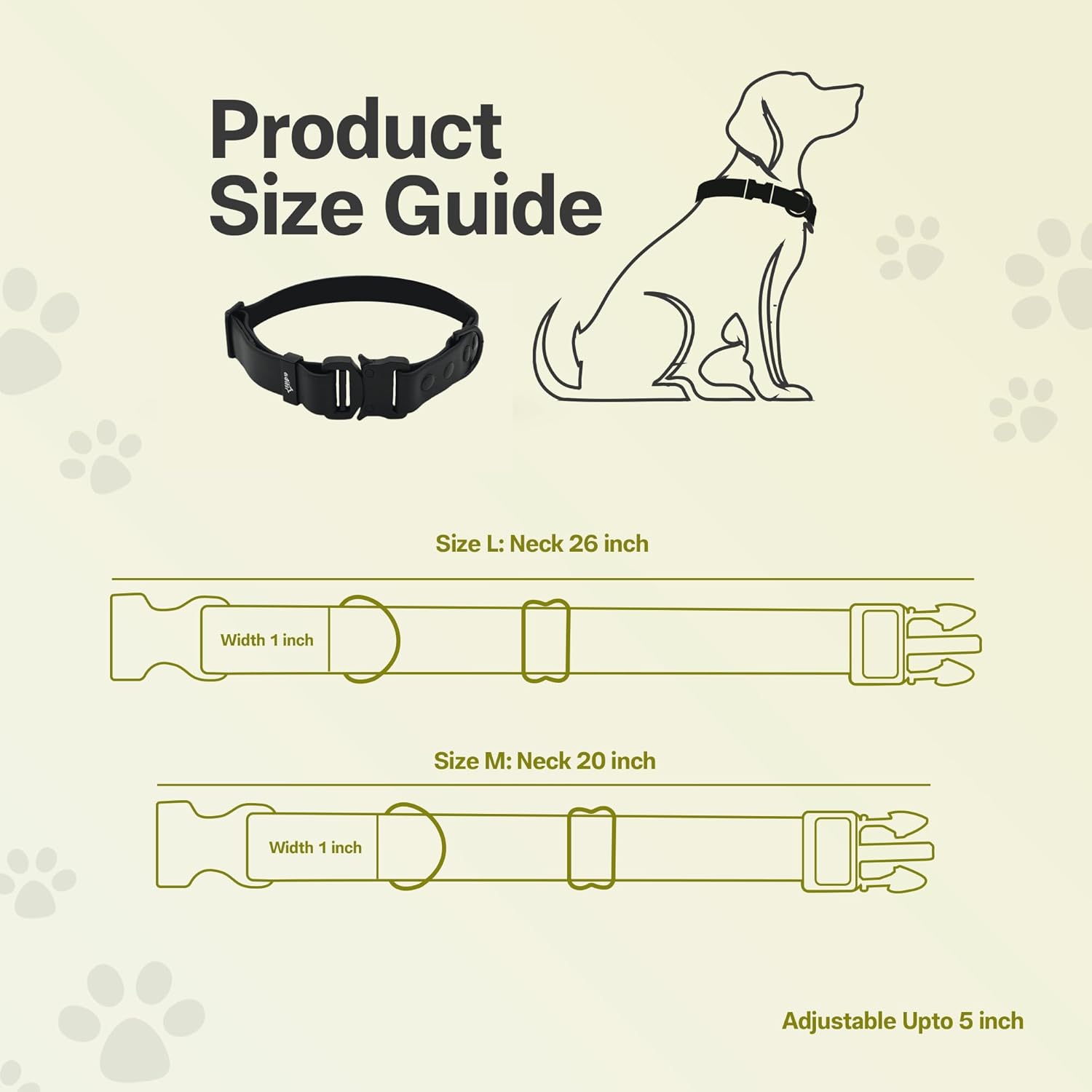 Adil’S Biothane Dog Collar - Waterproof Heavy Duty Dog Collars with Quick Release Buckle & D-Ring