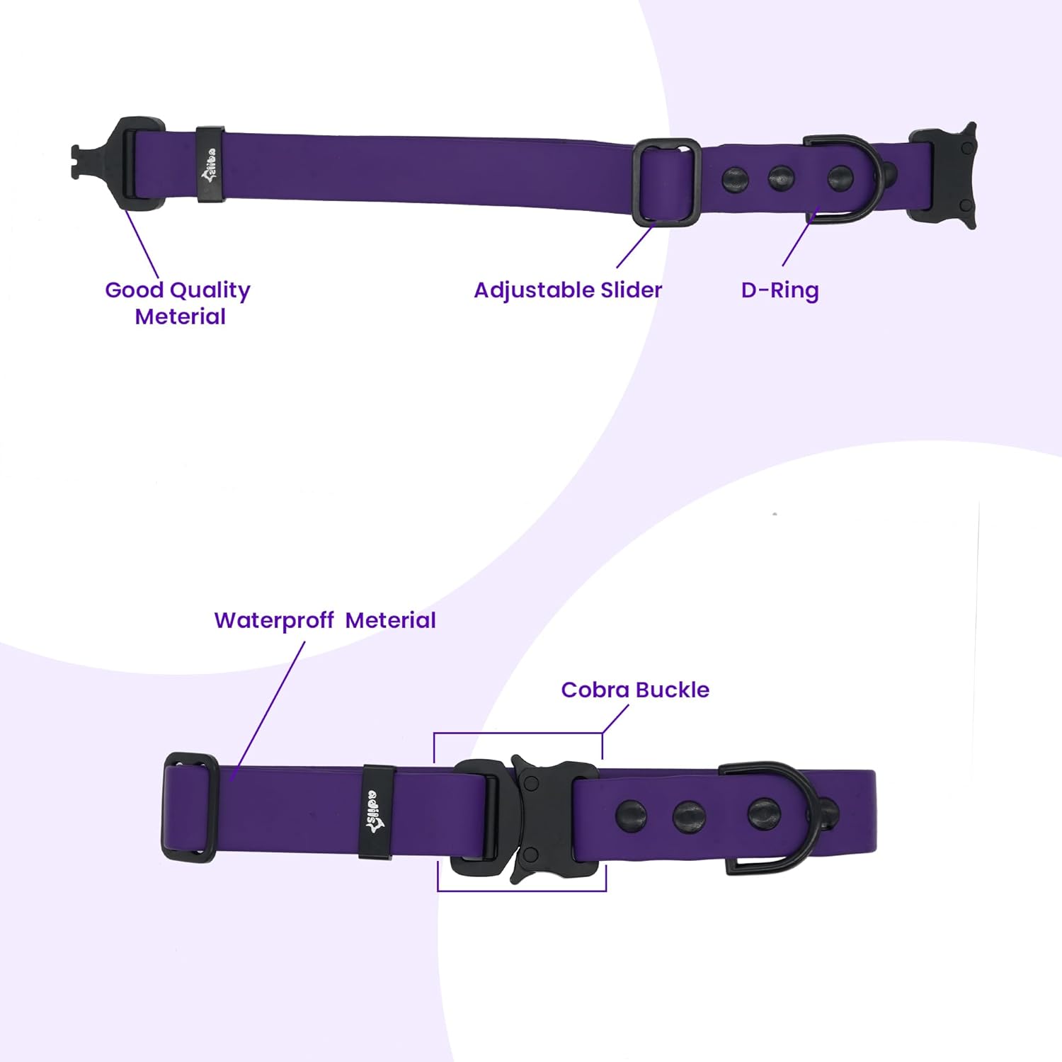 Adil’S Biothane Dog Collar - Waterproof Heavy Duty Dog Collars with Quick Release Buckle & D-Ring