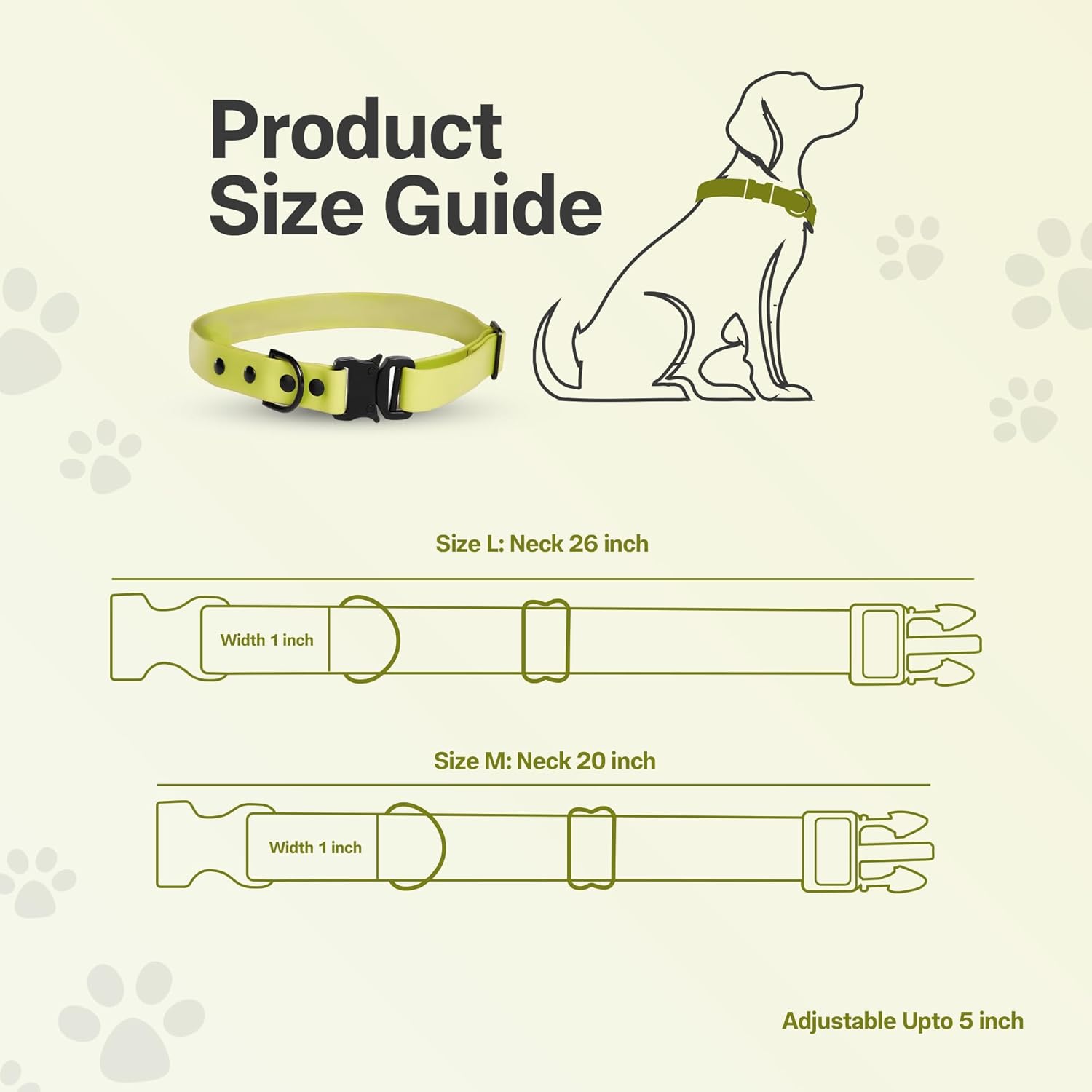 Adil’S Biothane Dog Collar - Waterproof Heavy Duty Dog Collars with Quick Release Buckle & D-Ring