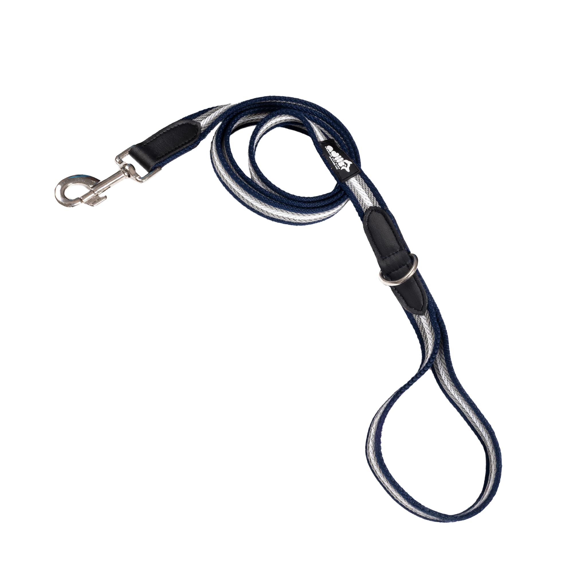 Adil’s Multi Color Cotton Dog Leash – Durable High-Density Cotton with Metal Clasp, 5 Ft Leash for Small, Medium & Large Dogs – Comfortable & Strong Pet Walking Leash (Black Red White)