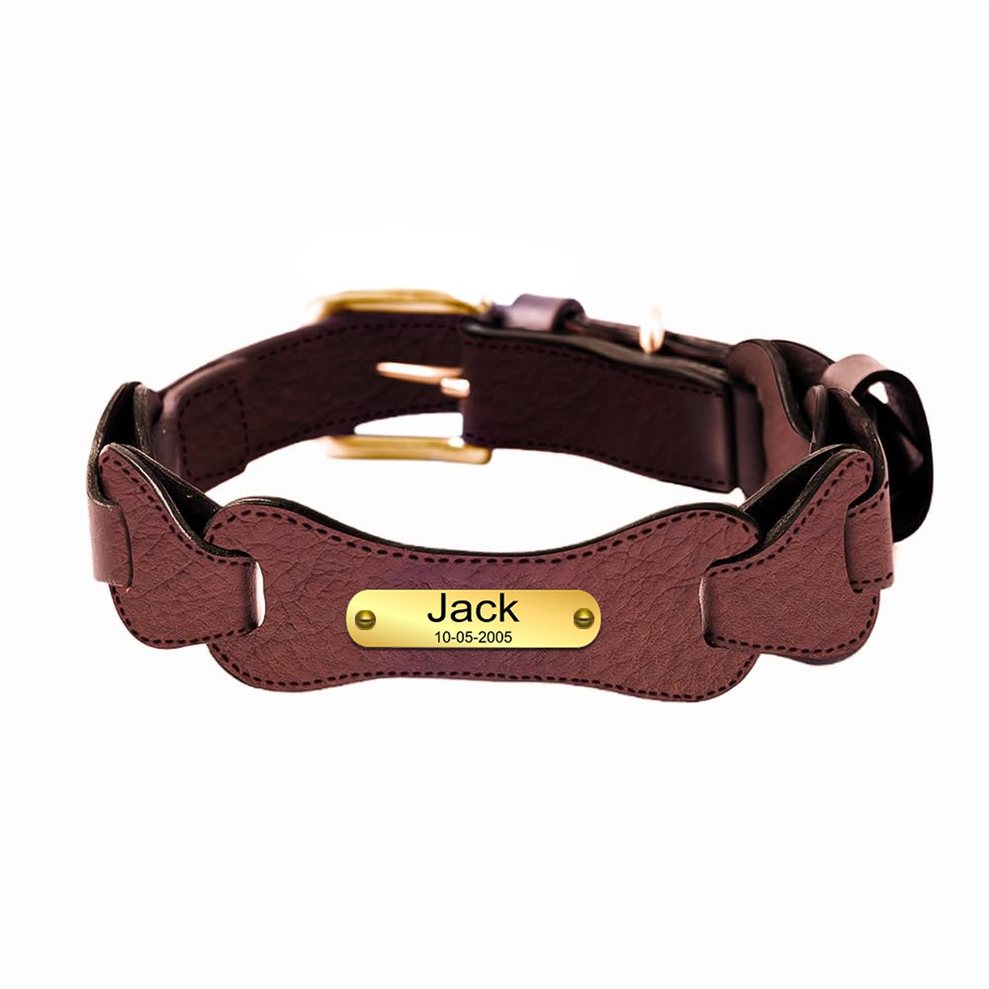 Adil’S Soft Leather Personalized Dog Collar for Large Medium Small Dogs Neck Collar with Personalized Dog Name in Neck Size 12 Inch to 26 Inch