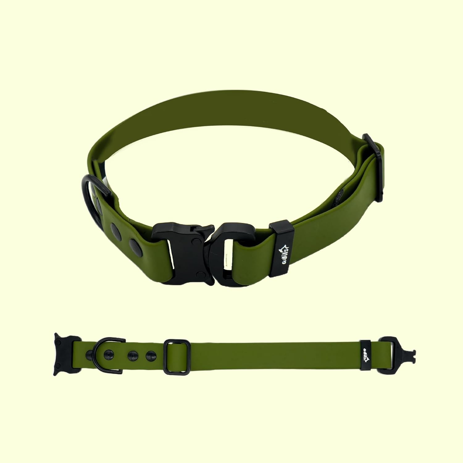 Adil’S Biothane Dog Collar - Waterproof Heavy Duty Dog Collars with Quick Release Buckle & D-Ring