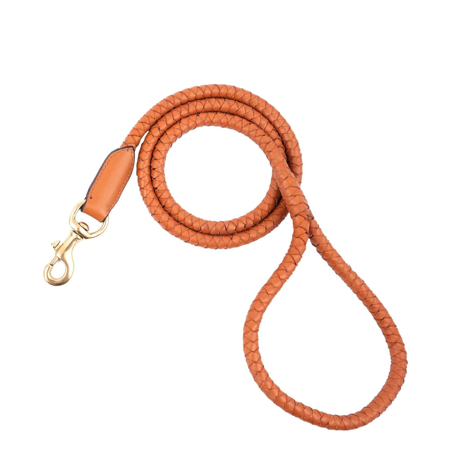 Adil’S Braided Rolled Drum Dyed Leather Dog Leash with 360 Degree Rotating Clasp 5 FT Long, Non-Slip Grip Handle, Suitable for Large & Medium Dogs