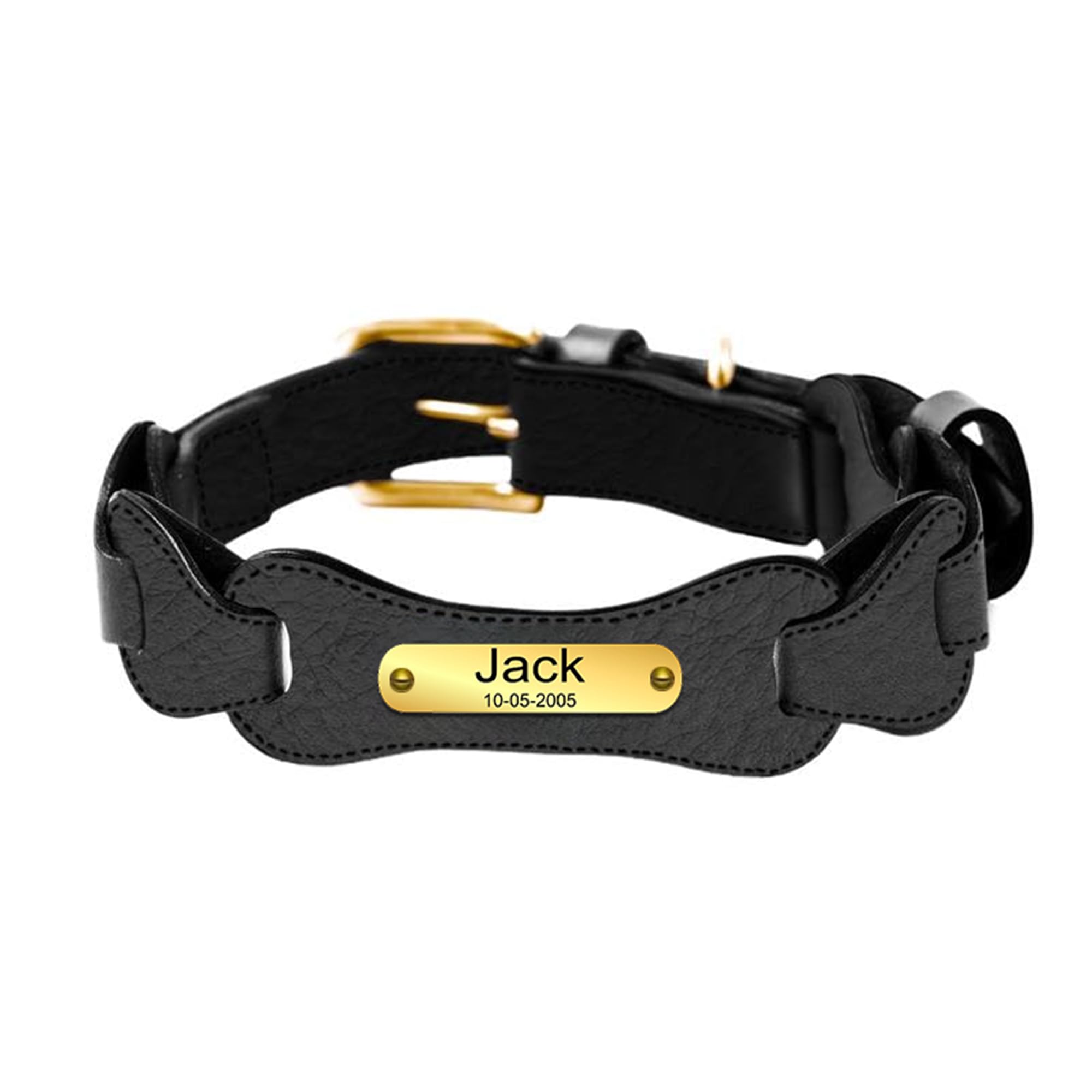 Adil’S Soft Leather Personalized Dog Collar for Large Medium Small Dogs Neck Collar with Personalized Dog Name in Neck Size 12 Inch to 26 Inch