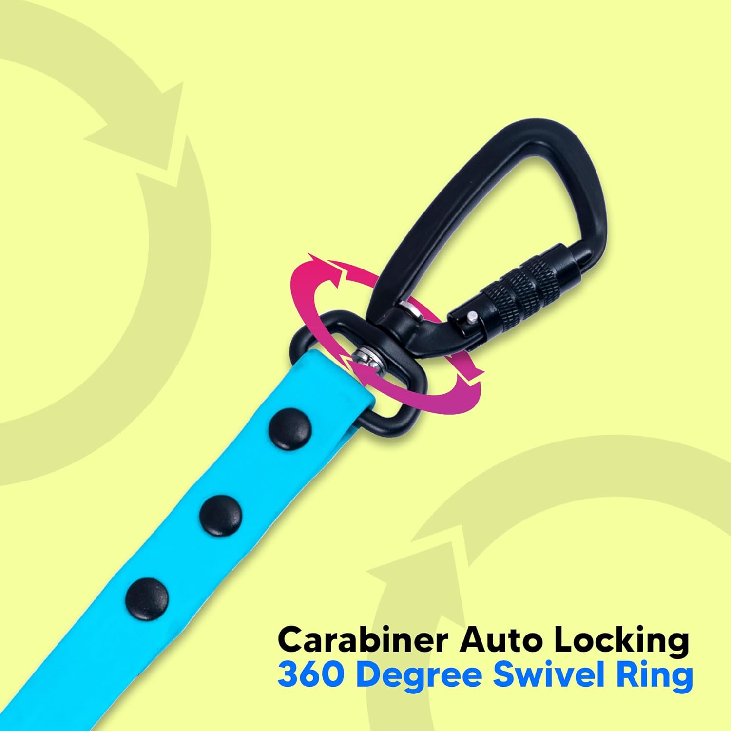 Adil’s Biothane Dog Leash - Waterproof Leashes for Dogs, Metal Hook, Adjustable 5ft Length Suitable for Dogs & Puppies, Ideal for Walking, Running & Training