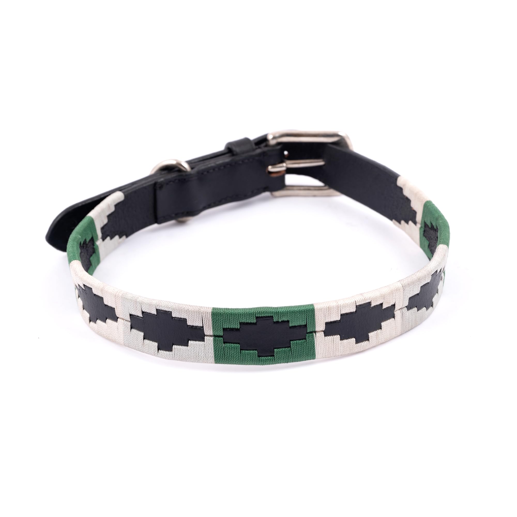 ADIL'S Polo Dog Collar,1 Inch Width Handcrafted by Artisans|Leather Dog Collar with Strong Metal Buckle & D-Ring for Small, Medium & Large Dogs