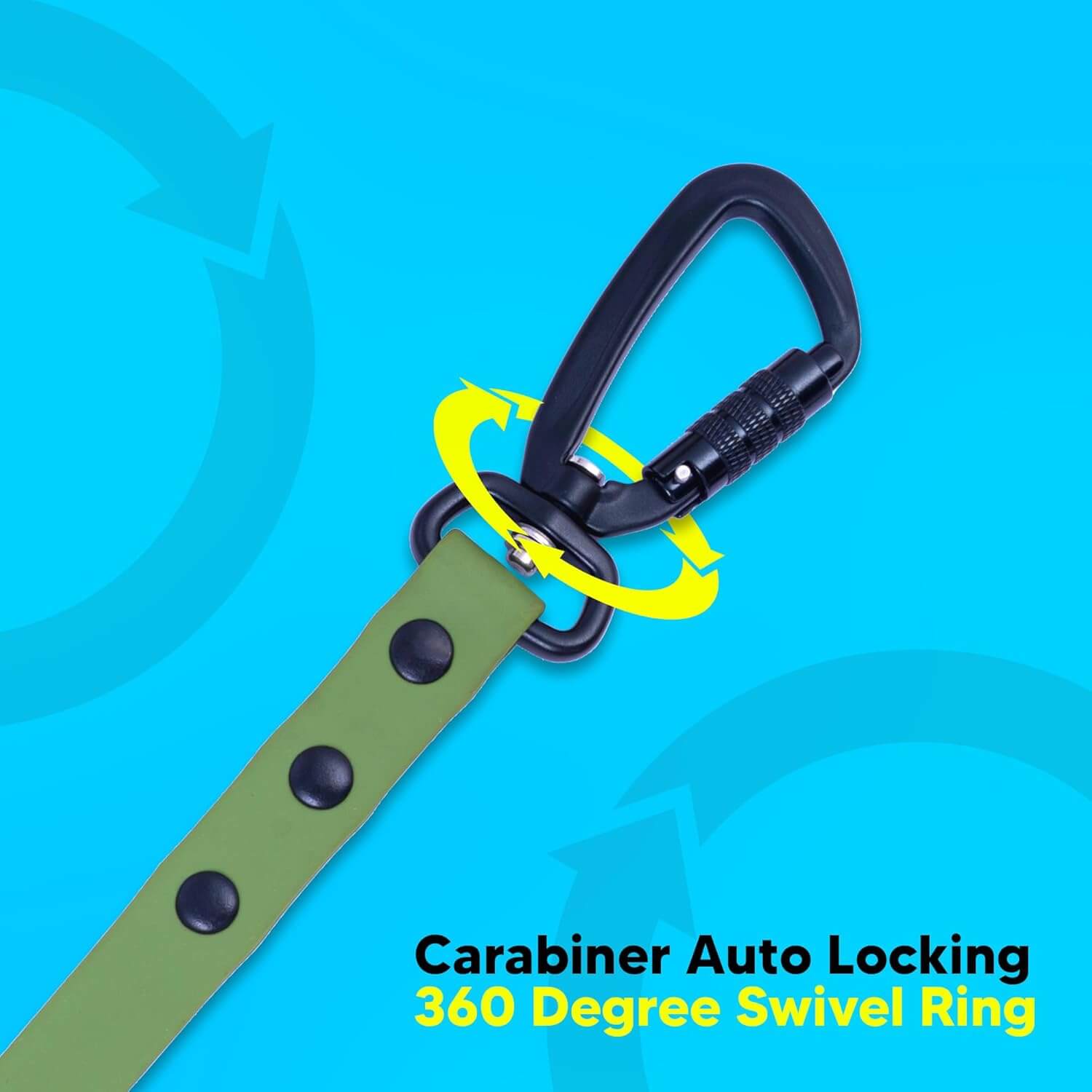 Adil’s Biothane Dog Leash - Waterproof Leashes for Dogs, Metal Hook, Adjustable 5ft Length Suitable for Dogs & Puppies, Ideal for Walking, Running & Training