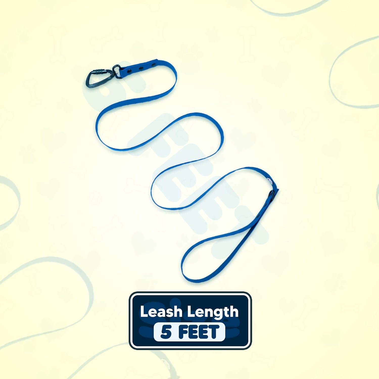 Adil’s Biothane Dog Leash - Waterproof Leashes for Dogs, Metal Hook, Adjustable 5ft Length Suitable for Dogs & Puppies, Ideal for Walking, Running & Training