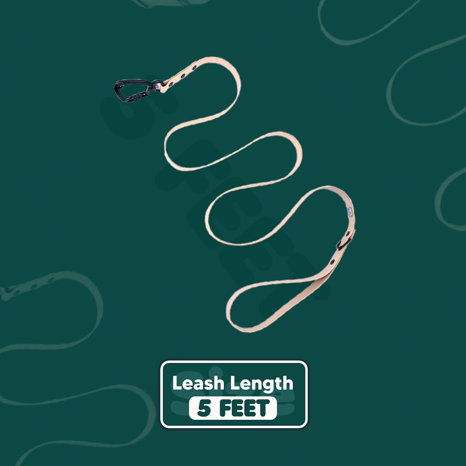 Adil’s Biothane Dog Leash - Waterproof Leashes for Dogs, Metal Hook, Adjustable 5ft Length Suitable for Dogs & Puppies, Ideal for Walking, Running & Training