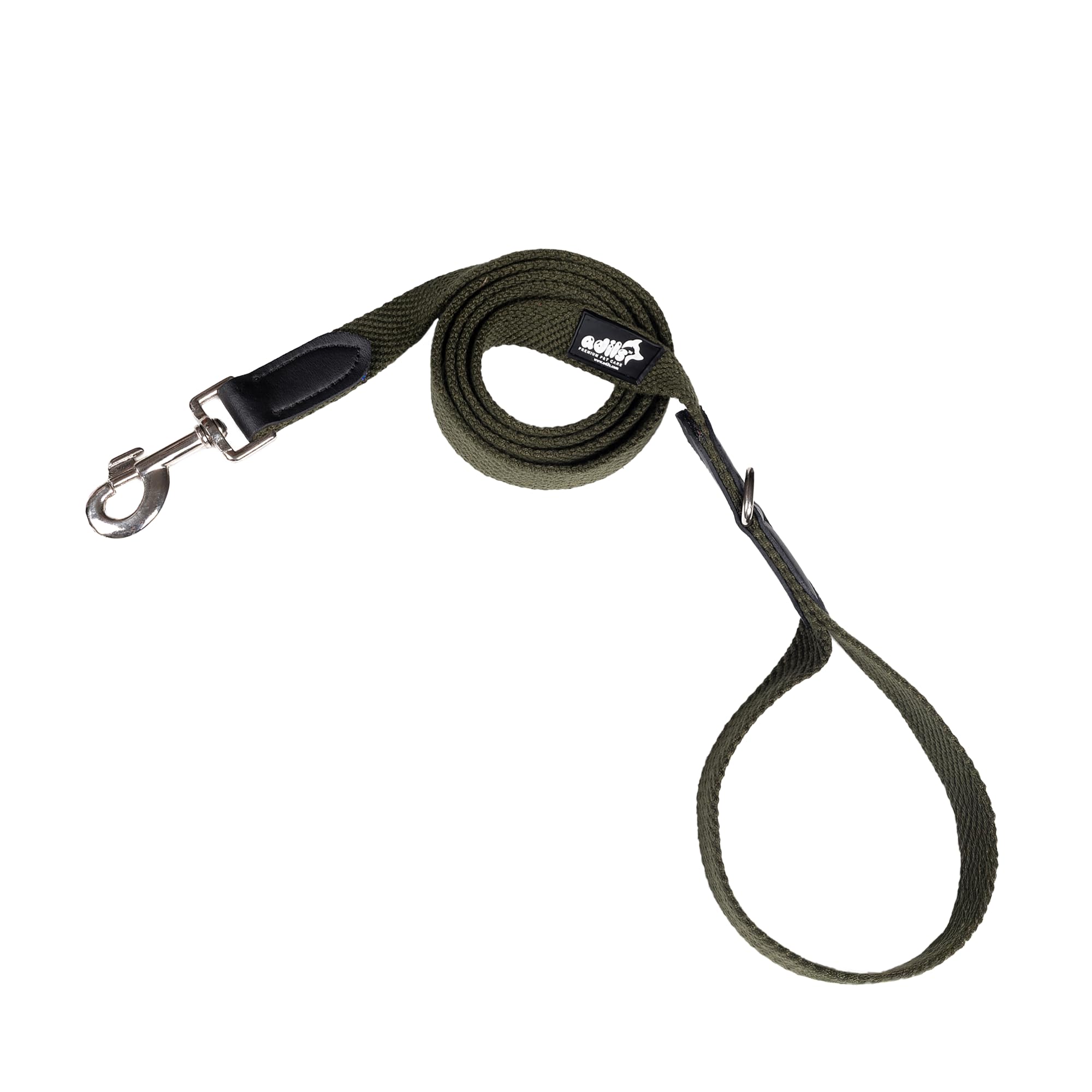 Adil’s 5FT Adjustable Cotton Dog Leash with Soft Leather Handle – Durable Long Lead with 360° Swivel Hook – Strong, Tangle-Free Leash for Walking & Training Small, Medium & Large Dogs