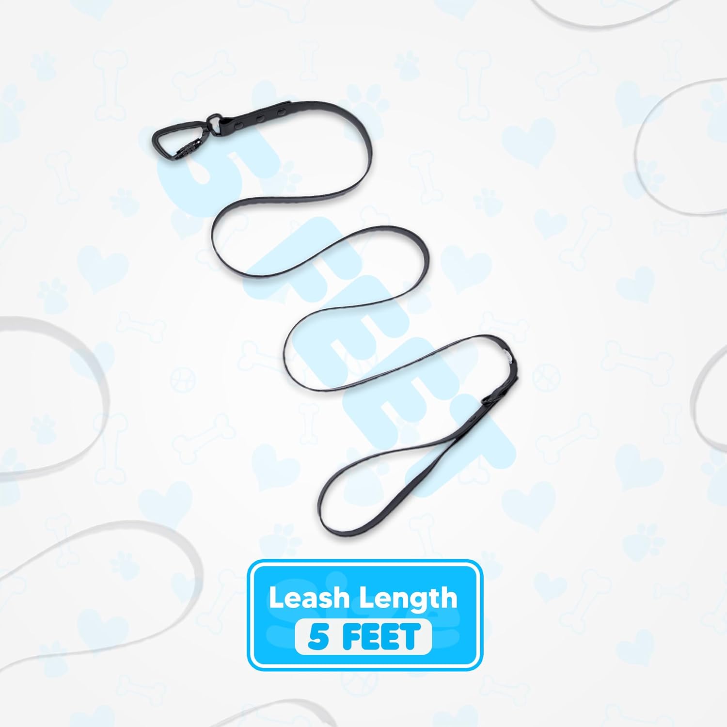 Adil’s Biothane Dog Leash - Waterproof Leashes for Dogs, Metal Hook, Adjustable 5ft Length Suitable for Dogs & Puppies, Ideal for Walking, Running & Training