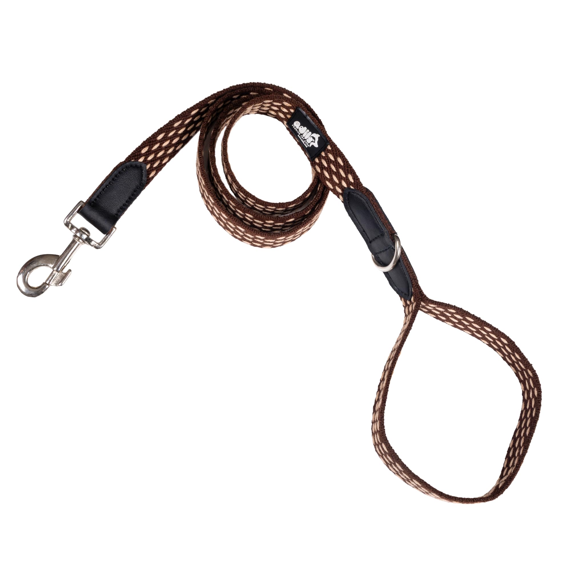 Adil’s 5ft Cotton Dotted Dog Leash with Leather Grip & 360° Swivel Hook – Durable, Comfy & Tangle-Free for All Dog Sizes