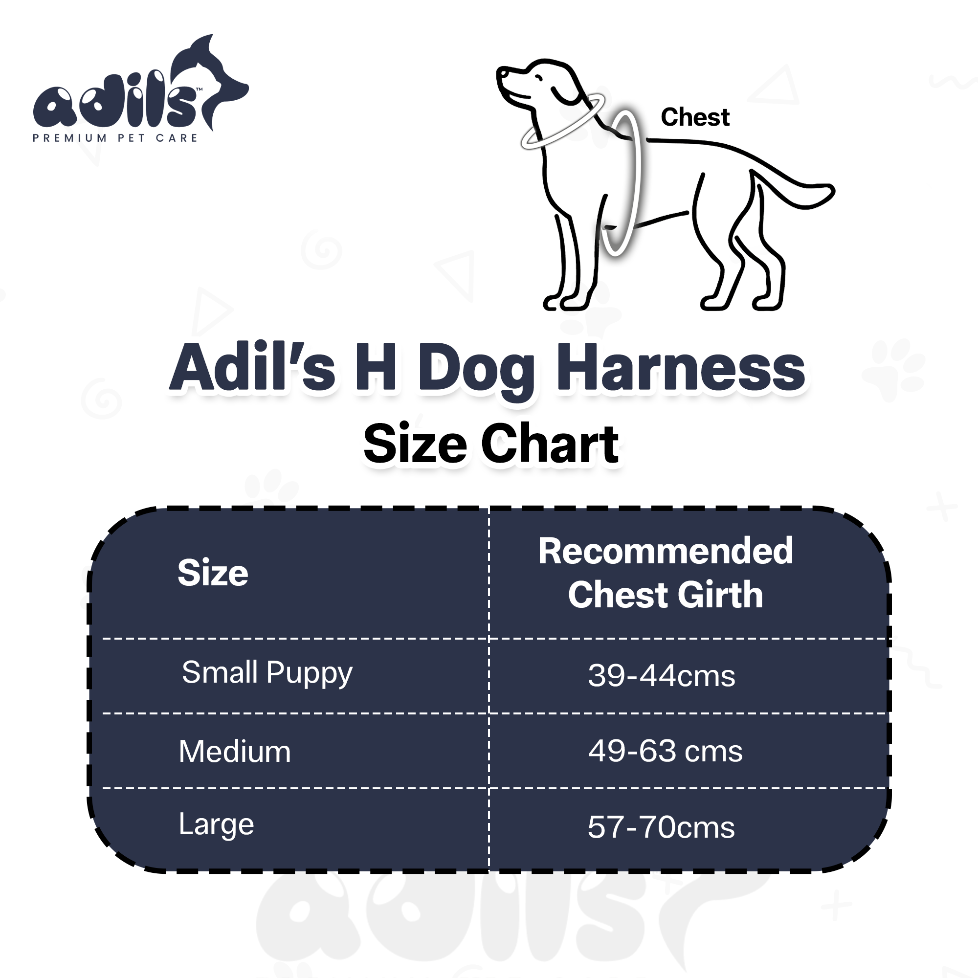 Adils H-shape harness for Walking Training Hiking & Outdoor Activities